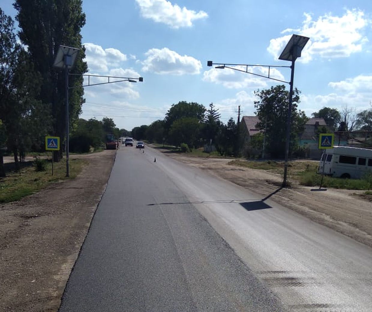 Крымавтодор отремонтировал участок дороги в районе пгт. Гвардейское